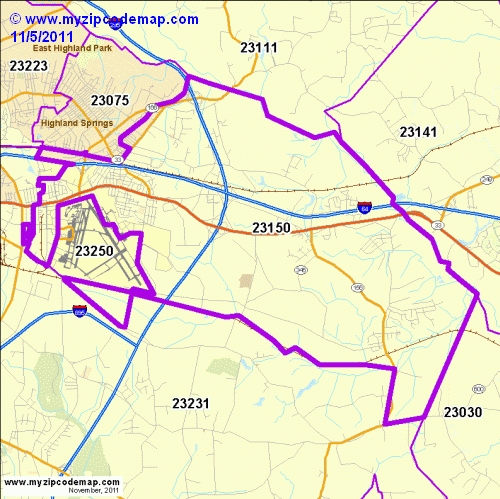 map of 23150