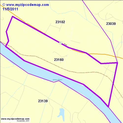 map of 23160