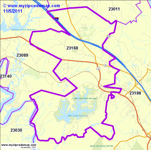 map of 23168