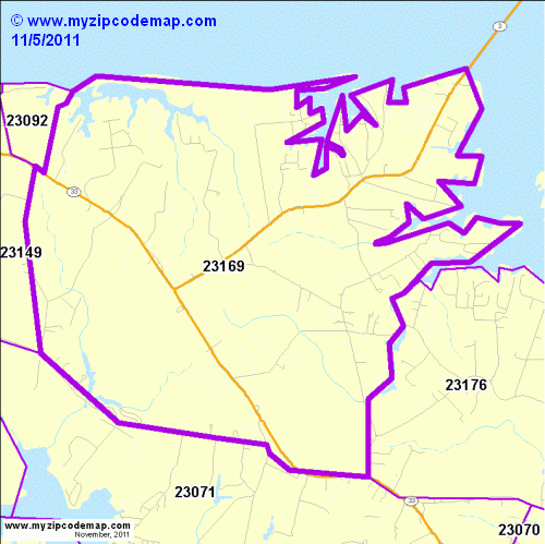 map of 23169