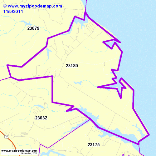 map of 23180