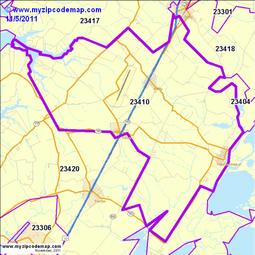 map of 23410