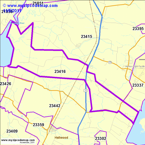 map of 23416