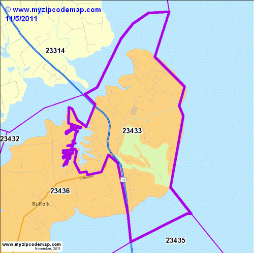 map of 23433