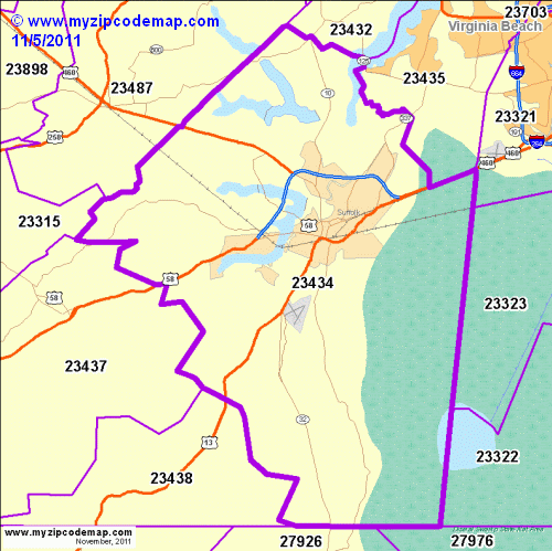 map of 23434