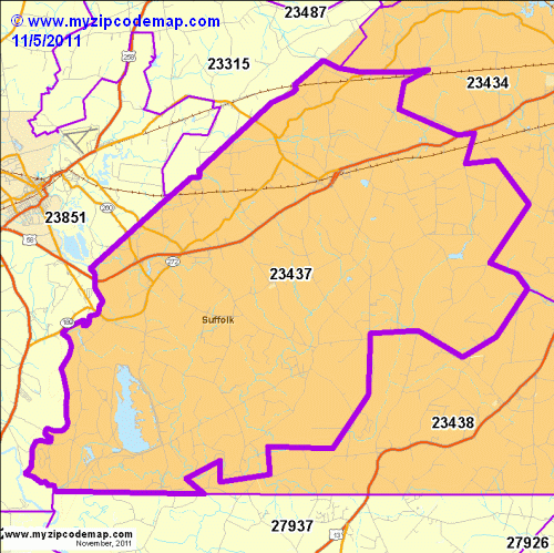 map of 23437