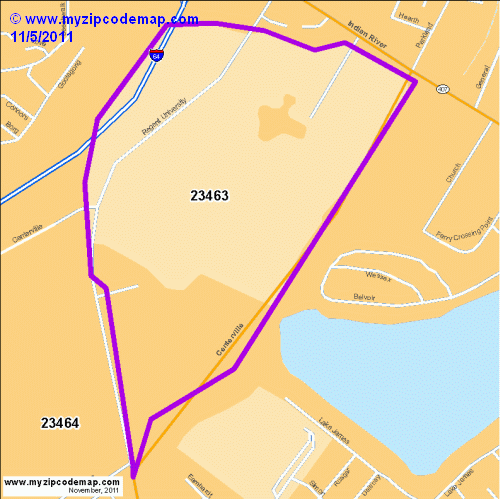 map of 23463