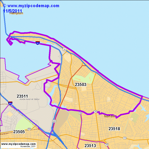 map of 23503