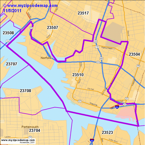 map of 23510