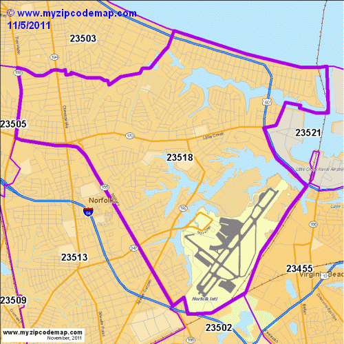 map of 23518