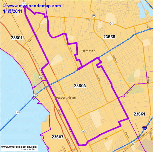 map of 23605