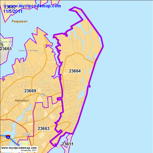 map of 23664