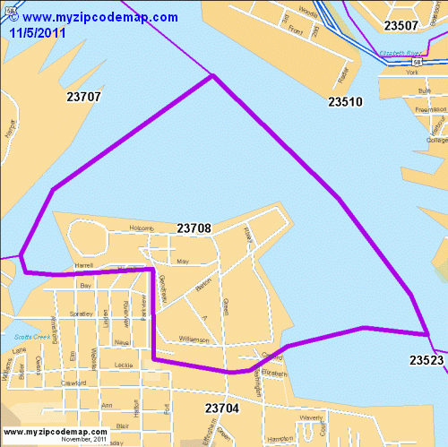 map of 23708
