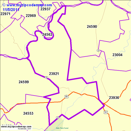 map of 23921