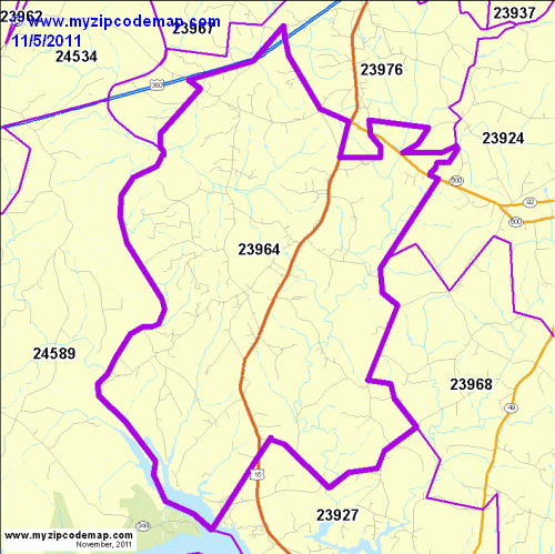 map of 23964