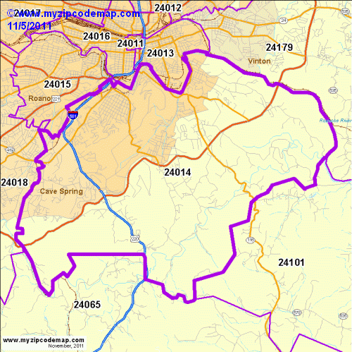 map of 24014