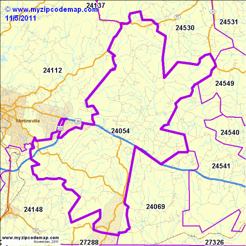 map of 24054