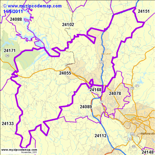 map of 24055