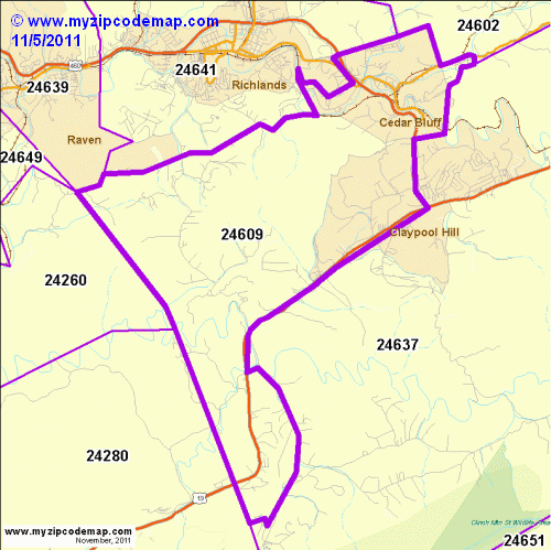 map of 24609