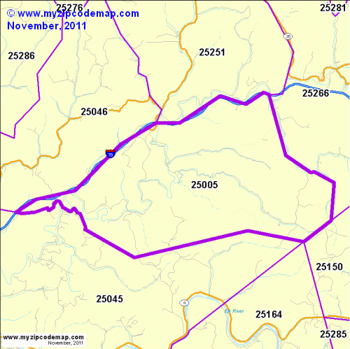 map of 25005