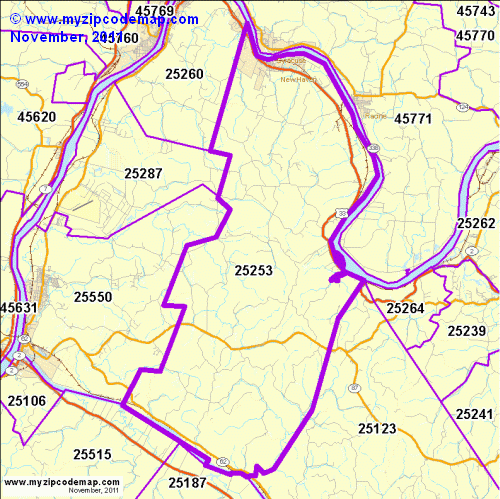 map of 25253