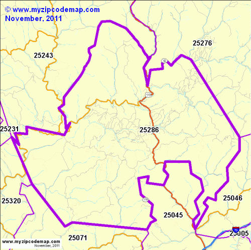 map of 25286