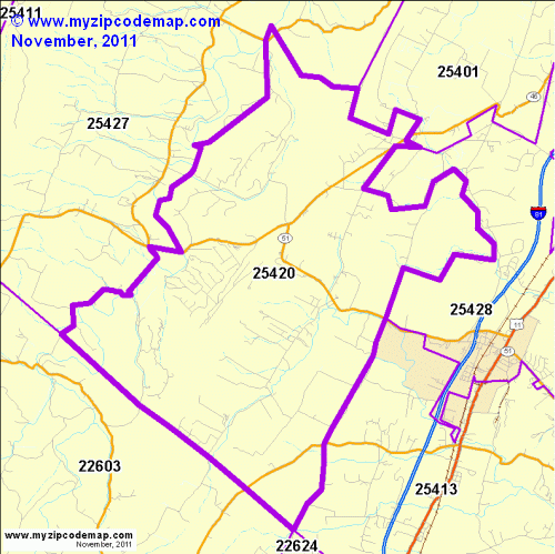 map of 25420