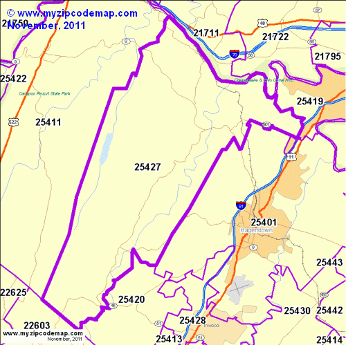 map of 25427