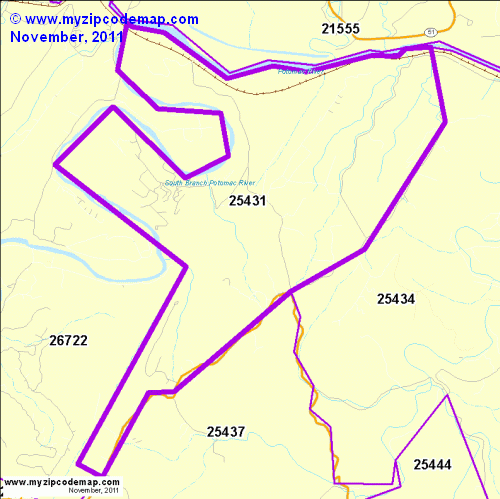map of 25431