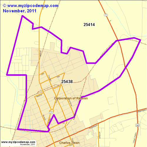 map of 25438
