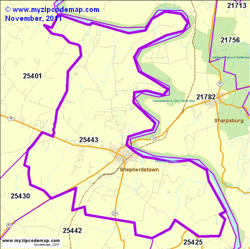 map of 25443