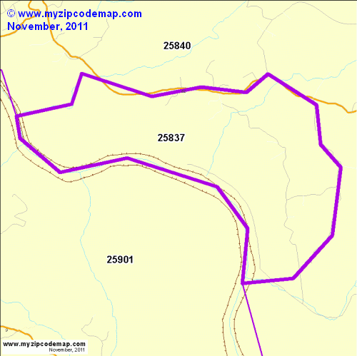 map of 25837