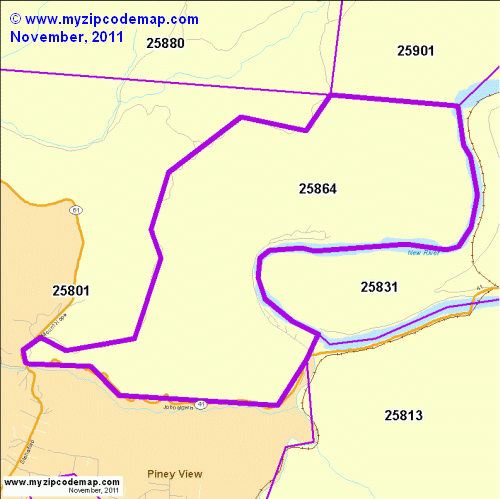 map of 25864