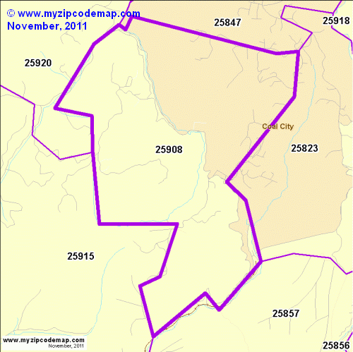 map of 25908