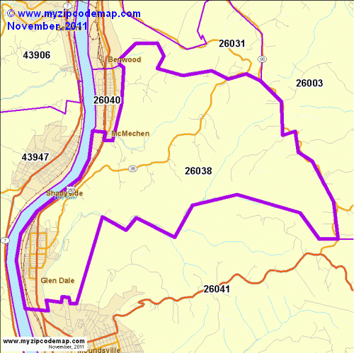 map of 26038
