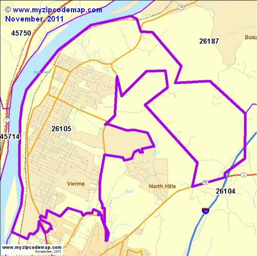 map of 26105