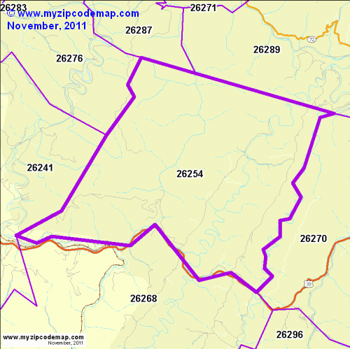 map of 26254
