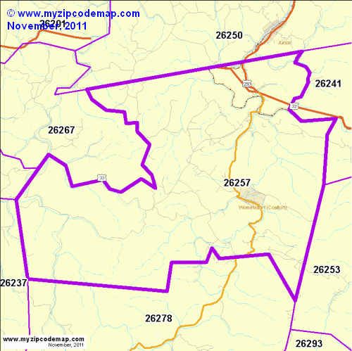 map of 26257