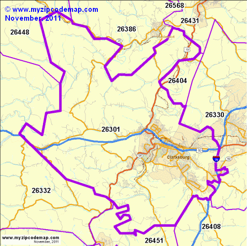 map of 26301