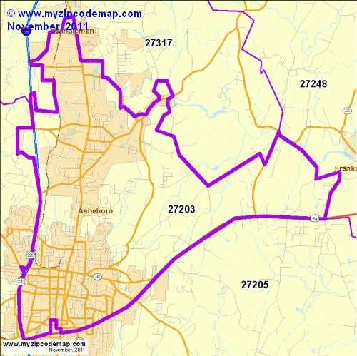 map of 27203