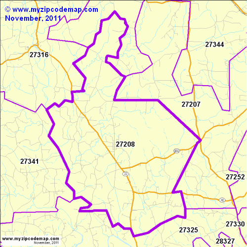 map of 27208