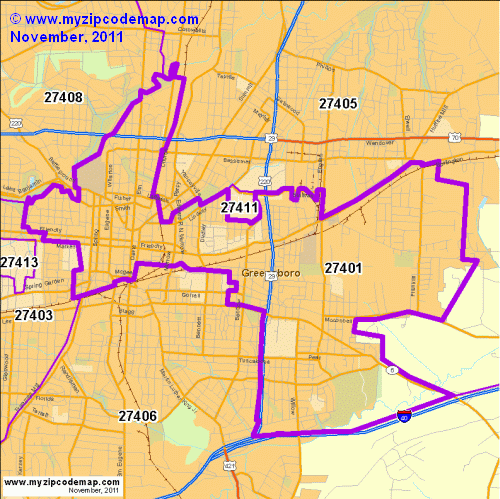 map of 27401