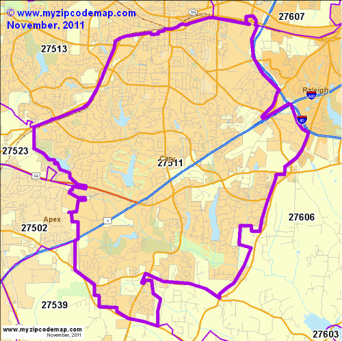 map of 27511