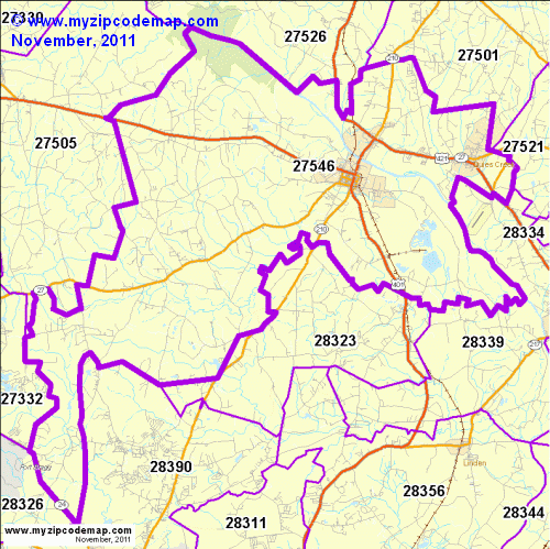 map of 27546
