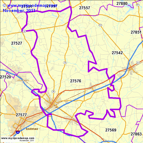 map of 27576