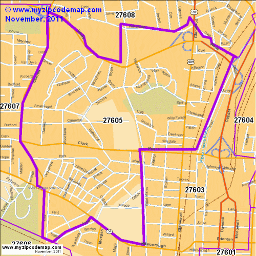 map of 27605