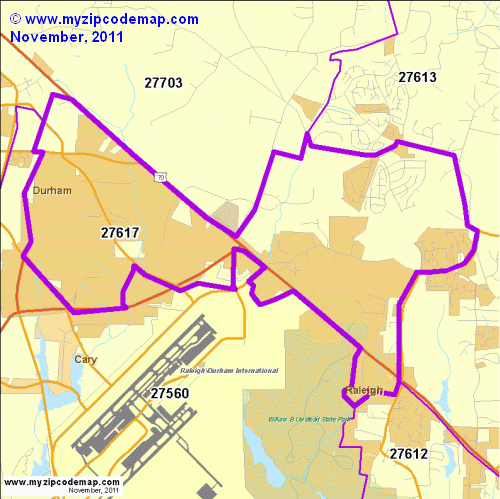 map of 27617