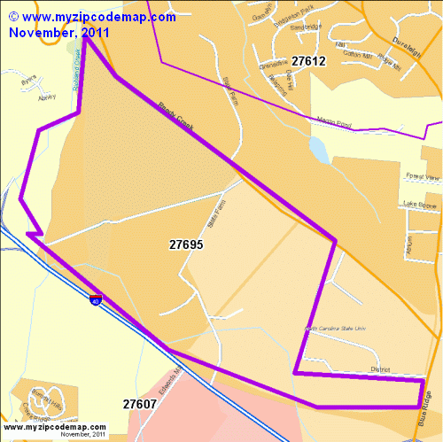 map of 27695