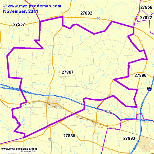 map of 27807
