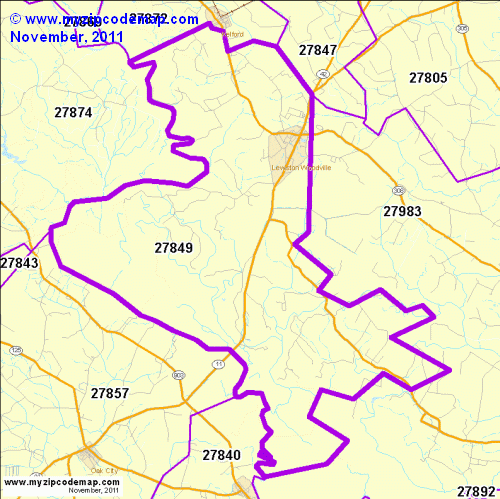 map of 27849